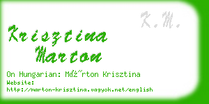 krisztina marton business card